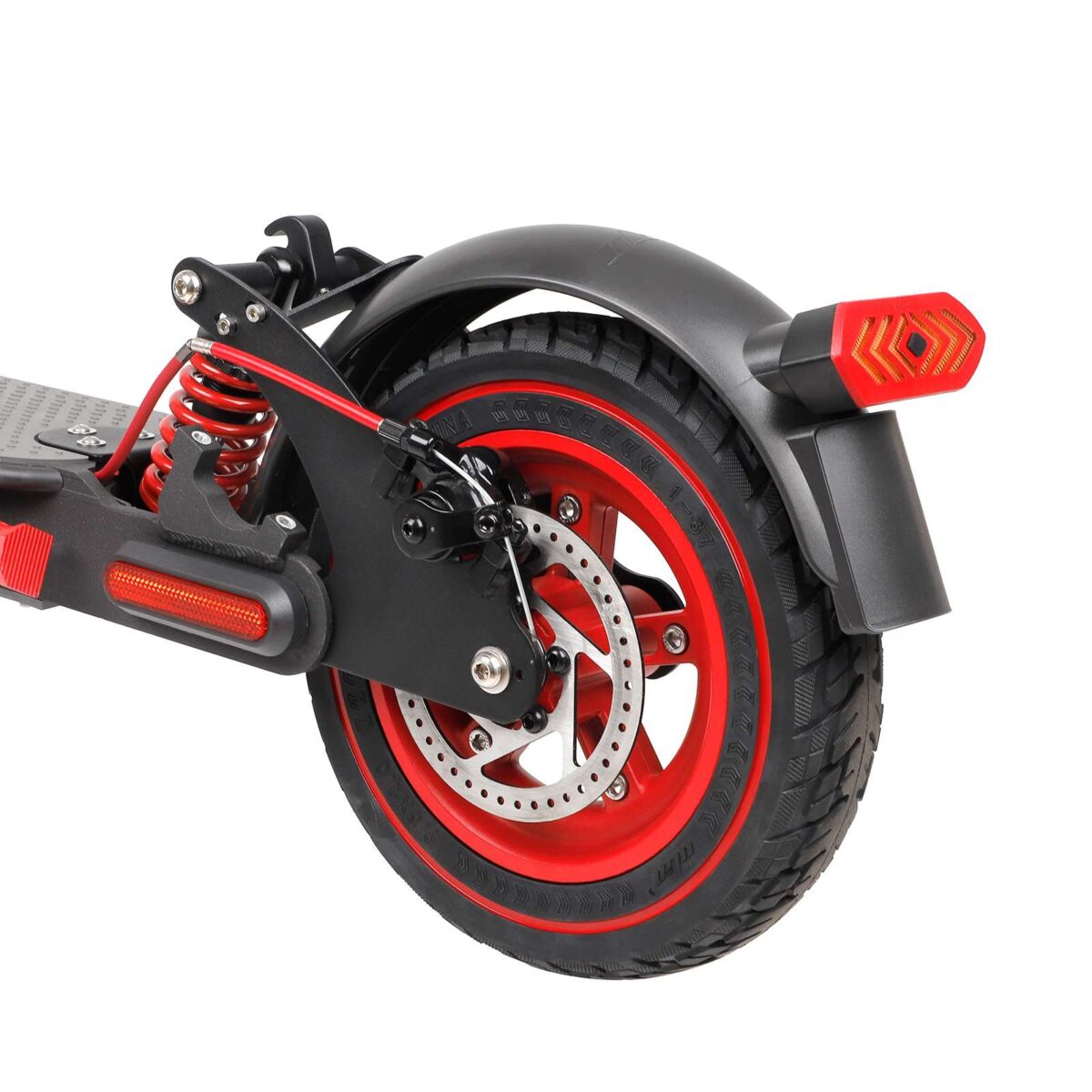 Suspensión trasera Ulip V3 negra y roja con guardabarros de señal de giro para scooter M365 y 1S - Imagen 6