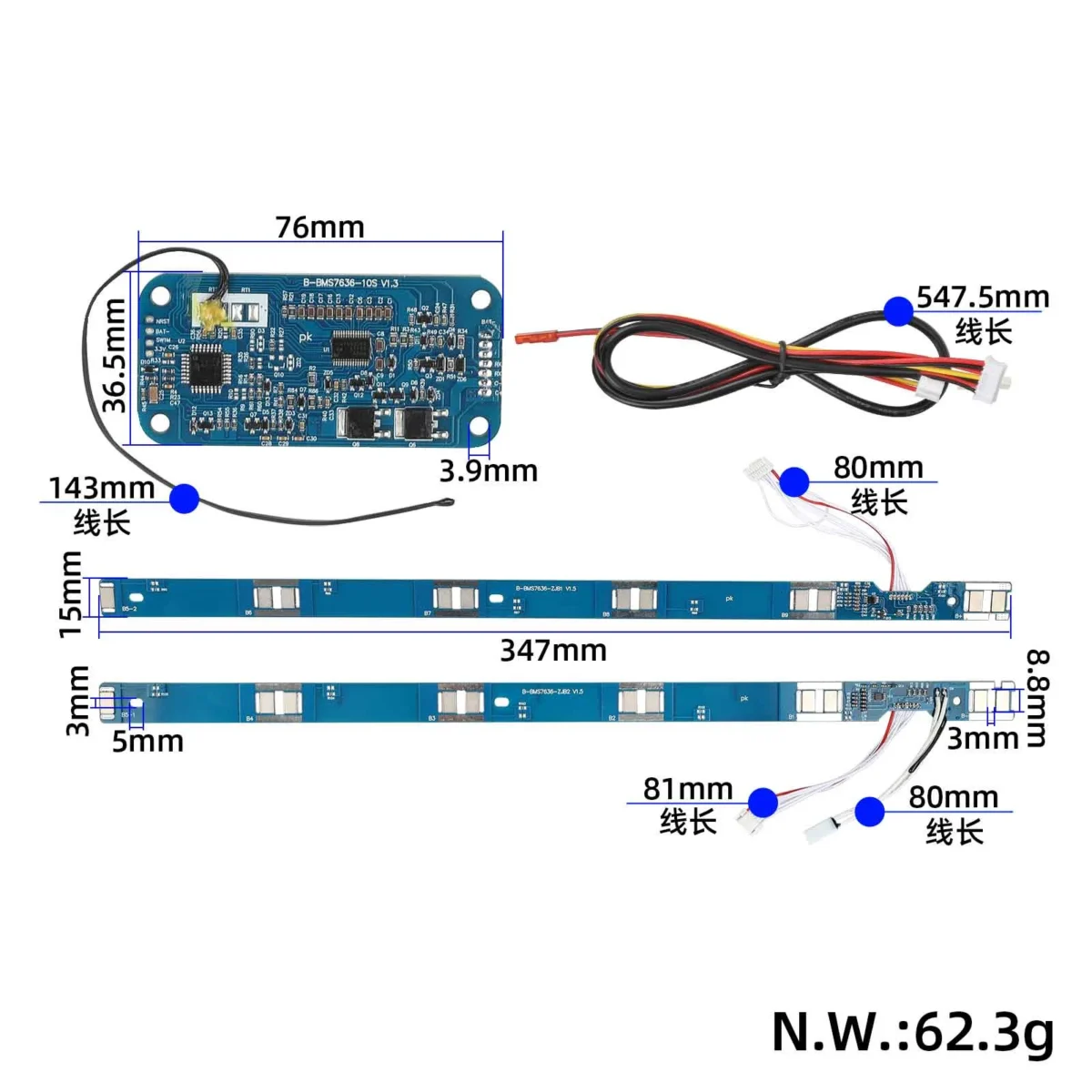 Kit de placa BMS y barra lateral para patinete eléctrico Xiaomi Pro - Imagen 2