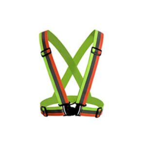 Ropa reflectante de rayas simples verdes y naranjas