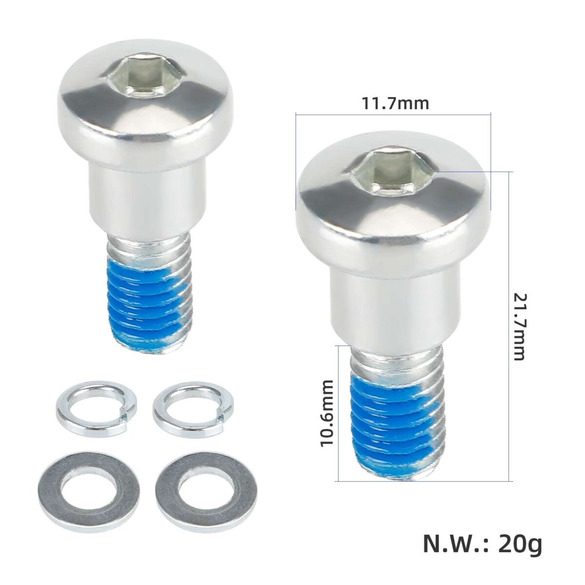 Tornillo de rueda trasera M365 (con junta) - Imagen 2