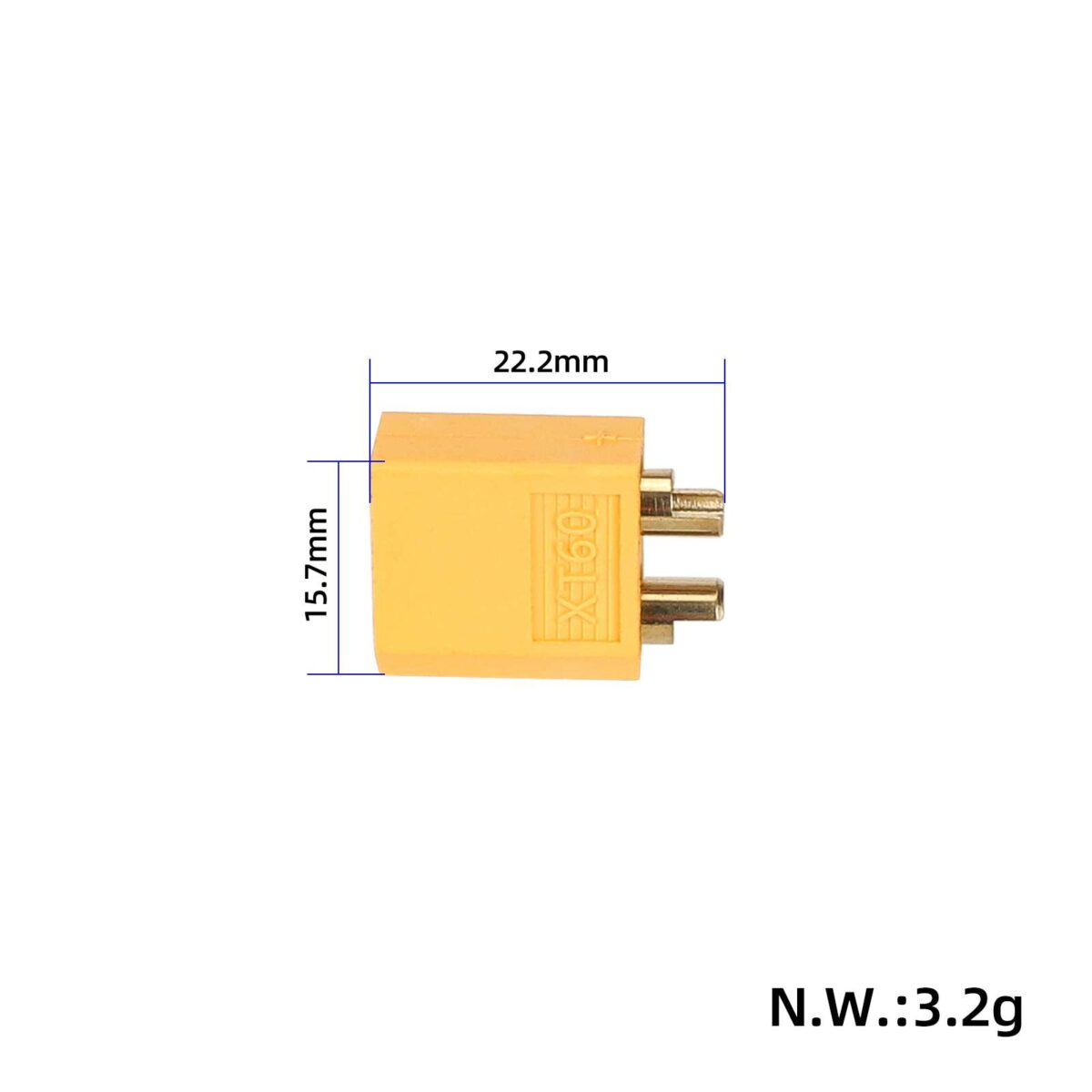 Conector macho para modelo de avión XT60 - Imagen 2