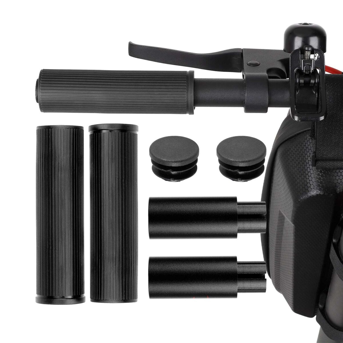 Kit extensor de manillar de silicona Ulip negro sin luz para scooters de las series Xiaomi y Ninebot ES - Imagen 6