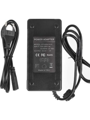 Cargador de 53,5 V 2 A con enchufe UE y ventilador para patinete eléctrico NIU