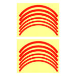 Juego de 2 pegatinas reflectantes para ruedas de color rojo