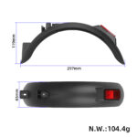 Kit guardabarros trasero original con catadióptrico para patinete Xiaomi 4 Lite (2 Gen) - Imagen 2