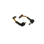 Manillar CNC para motocicleta de color naranja y negro.