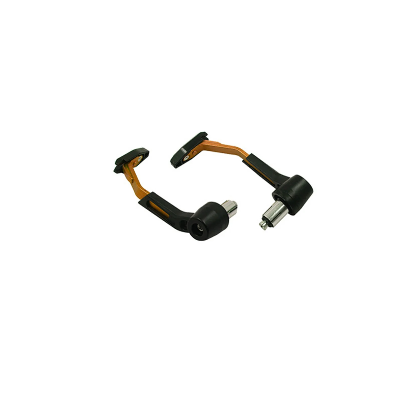 Manillar CNC para motocicleta de color naranja y negro.