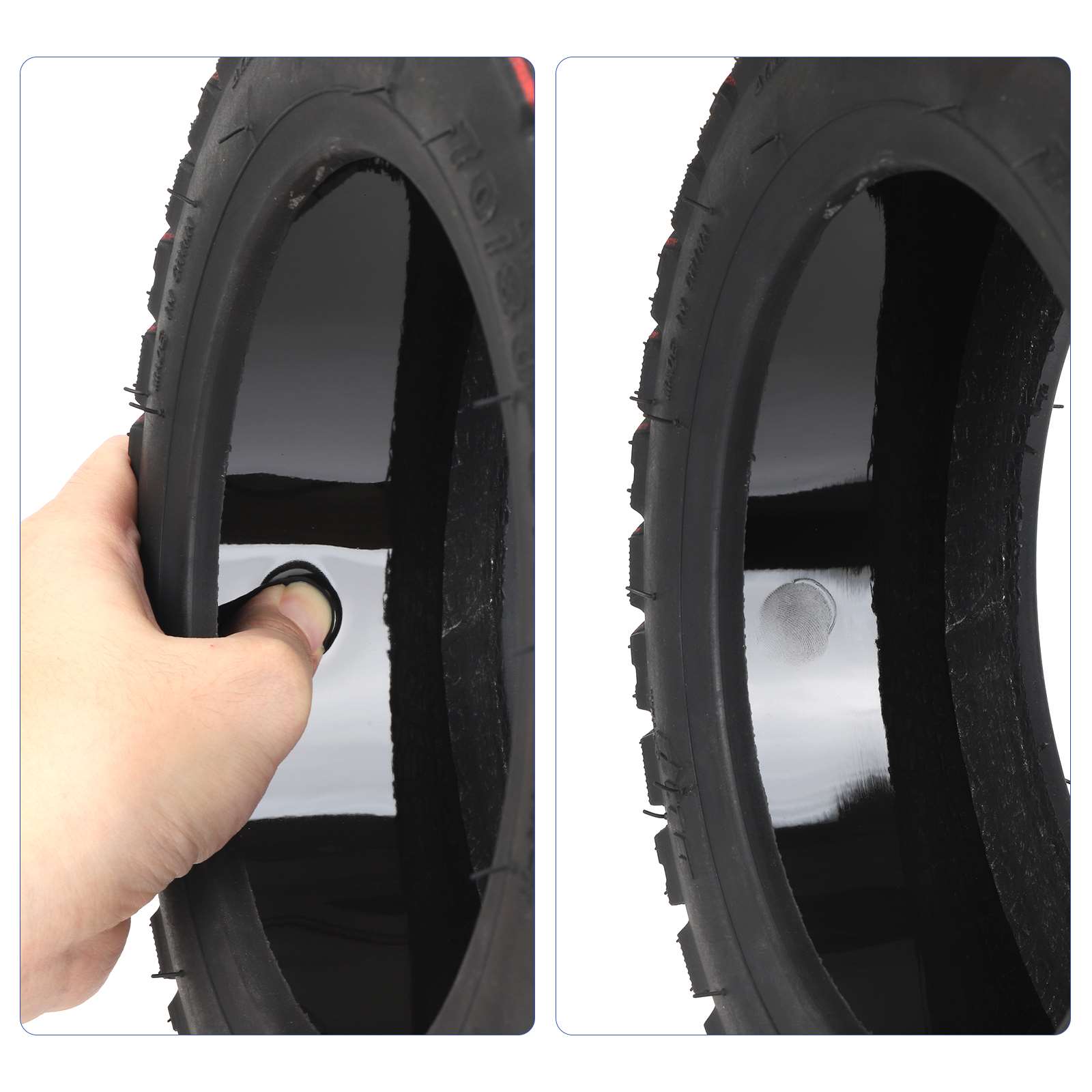 Neumático todoterreno sin cámara autorreparable Ulip 70/80-6.5 con adhesivo y válvula - Imagen 3