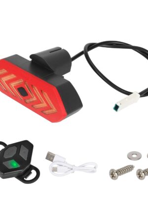 Luz trasera y guardabarros con intermitente Ulip y control remoto recargable para scooter Max G30D