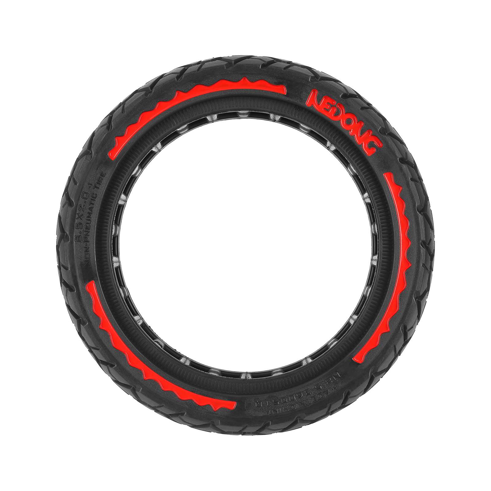 Neumático sólido todoterreno NEDONG 8.5*2.0 con círculo rojo para scooters Xiaomi - Imagen 4