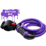 Candado de combinación morado de cinco dígitos