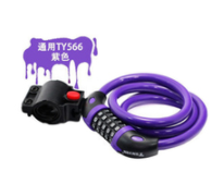 Candado de combinación morado de cinco dígitos