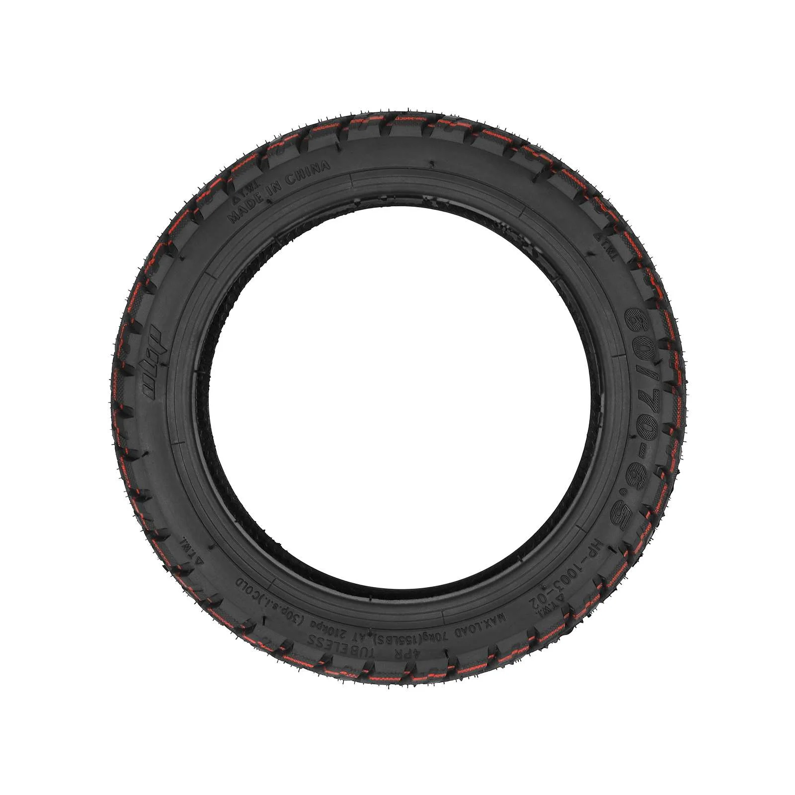 Neumático todoterreno sin cámara autorreparable Ulip 60/70-6.5 con adhesivo y válvula - Imagen 6
