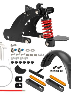 Suspensión trasera negra y roja para patinete eléctrico Xiaomi 4 Pro