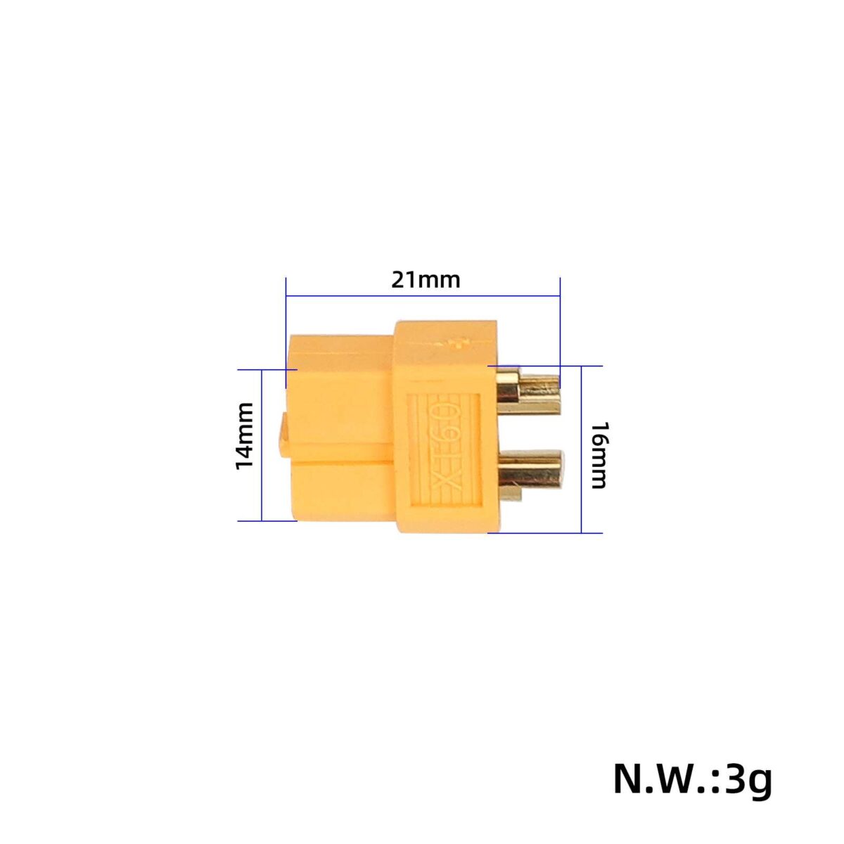 Conector hembra para modelo de avión XT60 - Imagen 2