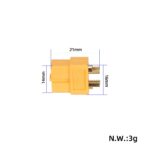 Conector hembra para modelo de avión XT60 - Imagen 2