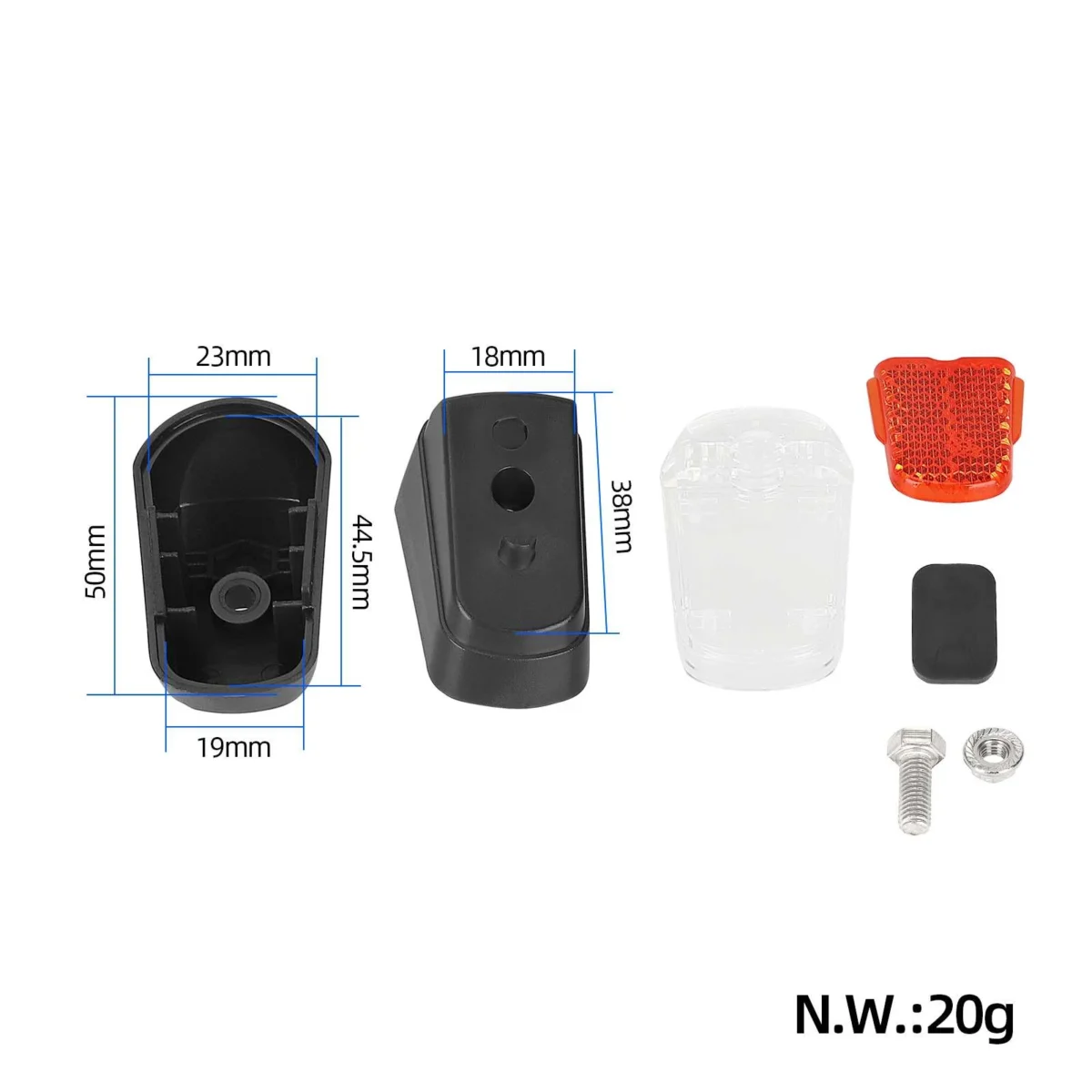 Cubierta de luz trasera roja y blanca para scooter Max G30D (con tornillos) - Imagen 2