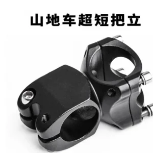 Manillar de bicicleta extra corto Riser de 25,4 x 38 mm, color negro