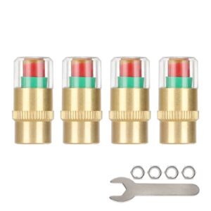 4 tapas antirrobo para monitoreo de presión de neumáticos con núcleo de cobre completo