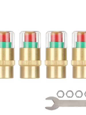 4 tapas antirrobo para monitoreo de presión de neumáticos con núcleo de cobre completo