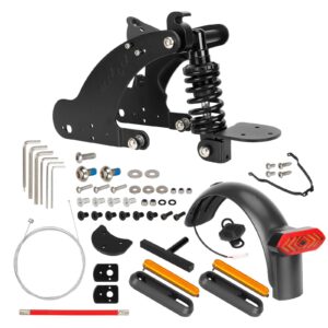 Suspensión trasera Ulip V4 negra con luz de giro y soporte metálico para patinete Xiaomi 4 Pro con PATENTE