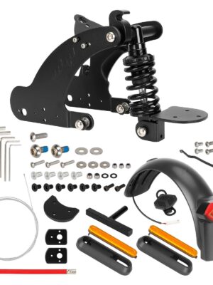 Suspensión trasera Ulip V4 negra con luz de giro y soporte metálico para patinete Xiaomi 4 Pro con PATENTE