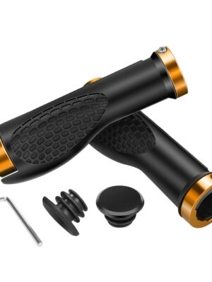 Puño de bicicleta amarillo (13,5 cm de largo) + 1 herramienta