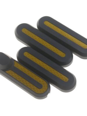 Piezas decorativas de plástico negras para Xiaomi + tiras reflectantes amarillas