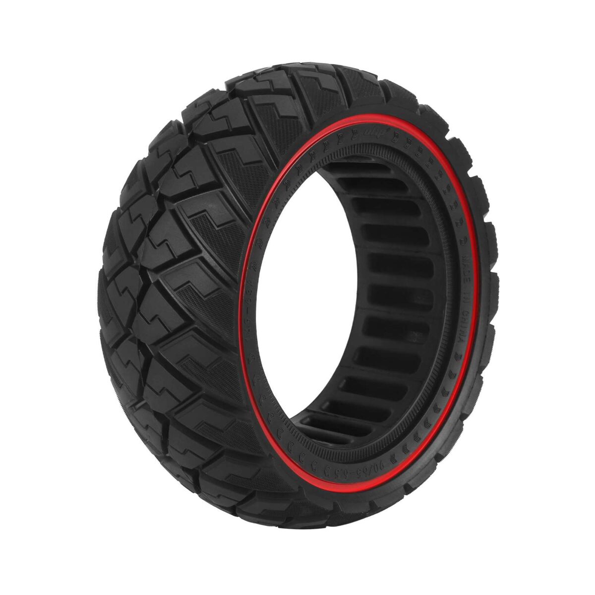 Neumático sólido todoterreno Ulip 90/65-6.5 con forma de diamante y círculo rojo - Imagen 5