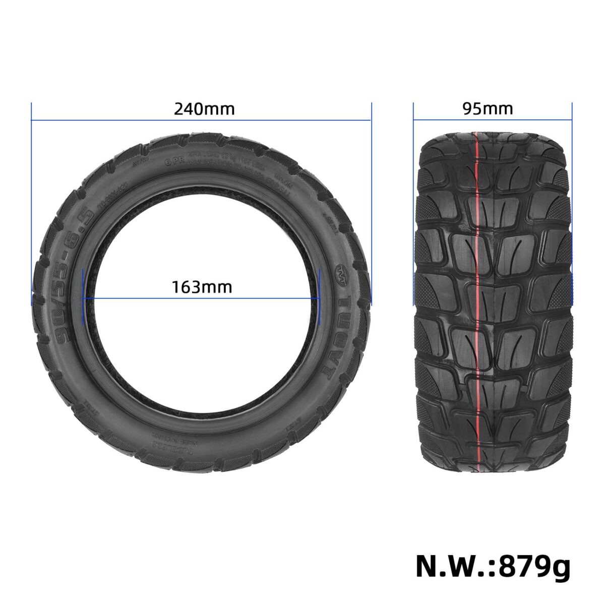 Neumático todoterreno sin cámara TUOVT90/55-6.5 (TD8009) - Imagen 2