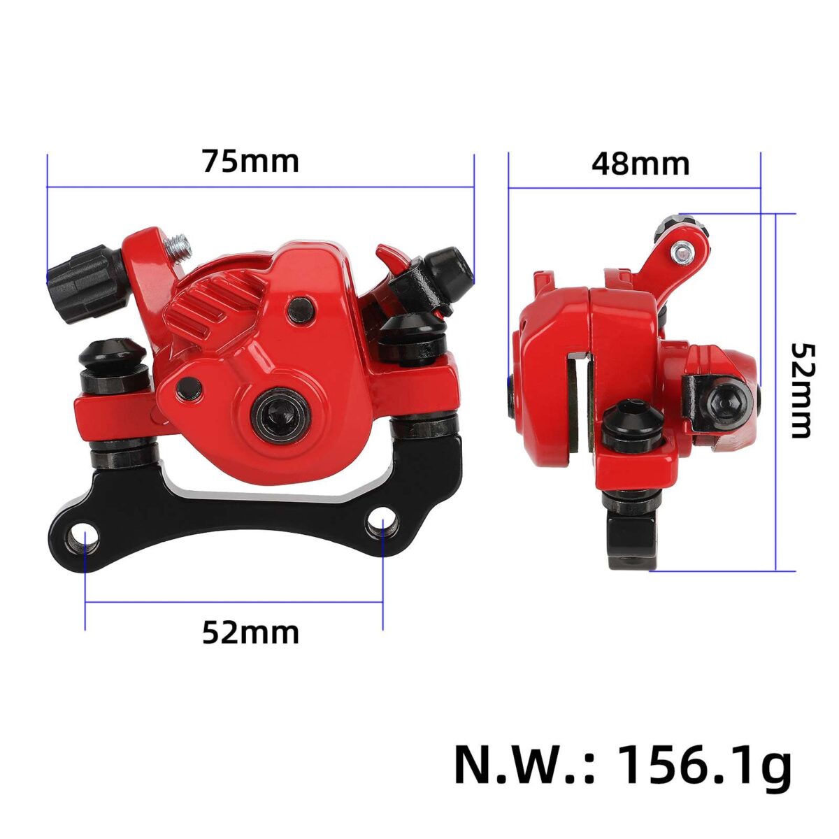 Freno de disco delantero rojo para scooter Kugoo M4 (forma de abanico) - Imagen 2