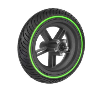 Rueda sólido de alambre verde fluorescente de 8,5 pulgadas + manguito de rueda Pro/Pro2 (instalado)