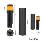 Juego de mangos de silicona para varilla de extensión Ulip Xiaomi (varilla de extensión negra + luz naranja negra) - Imagen 5