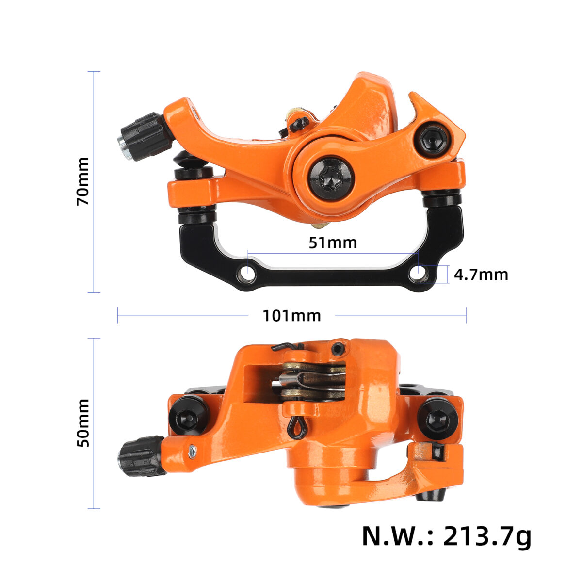 Freno de disco delantero naranja Kukirin G2/G4 - Imagen 2