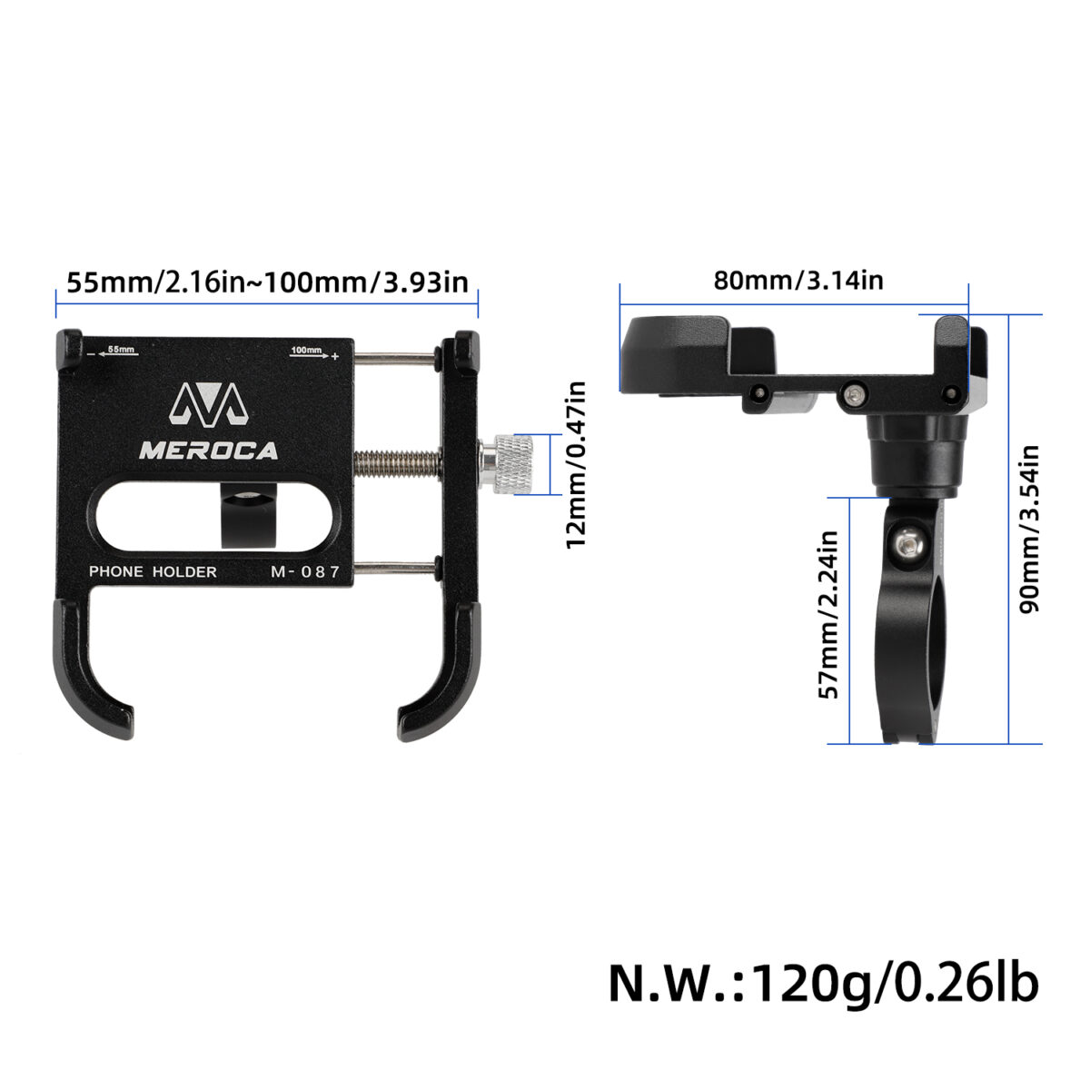 Soporte para teléfono Meroca negro - Imagen 2