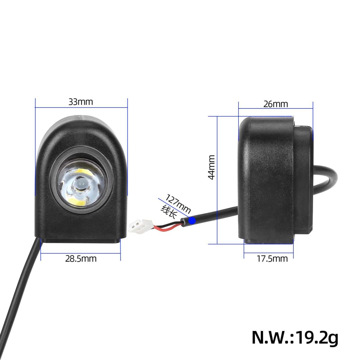 Luz delantera para scooters clon de Xiaomi - Imagen 2