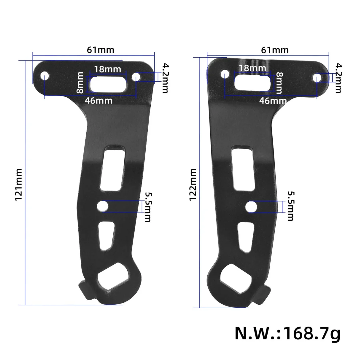 Soporte de guardabarros trasero izquierdo+derecho para Kukirin G2 Master - Imagen 2