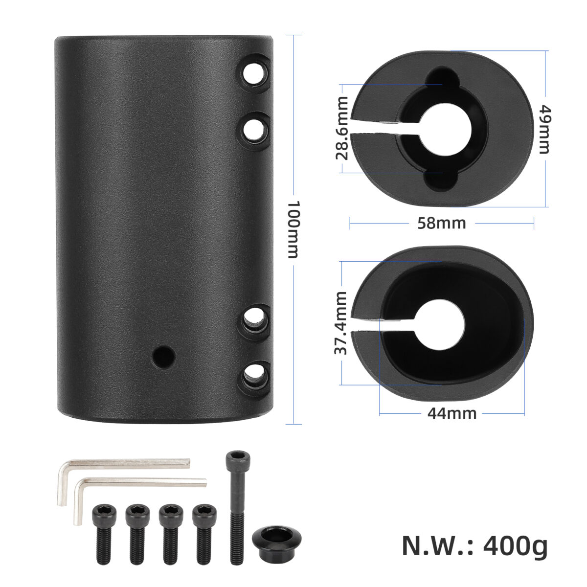 Soporte plegable negro de CNC para scooter de la serie Max G30 - Imagen 2