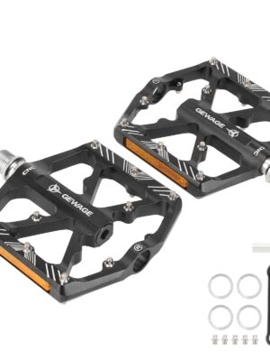 Pedal antideslizante hueco de aleación de aluminio negro