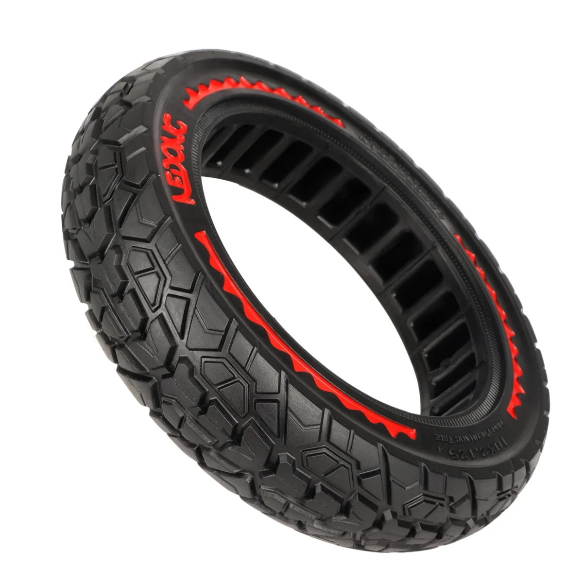 Neumático sólido todoterreno rojo NEDONG10*2.125 (ranura para tarjeta de 42,5 mm) - Imagen 5