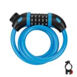 Candado de combinación azul de cinco dígitos