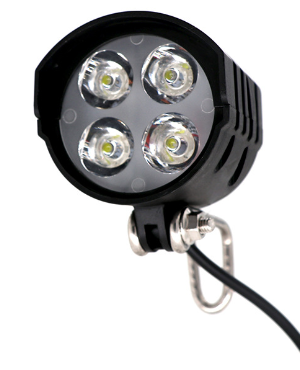 Foco LED de alto brillo, faro delantero con 2 bocinas incorporadas