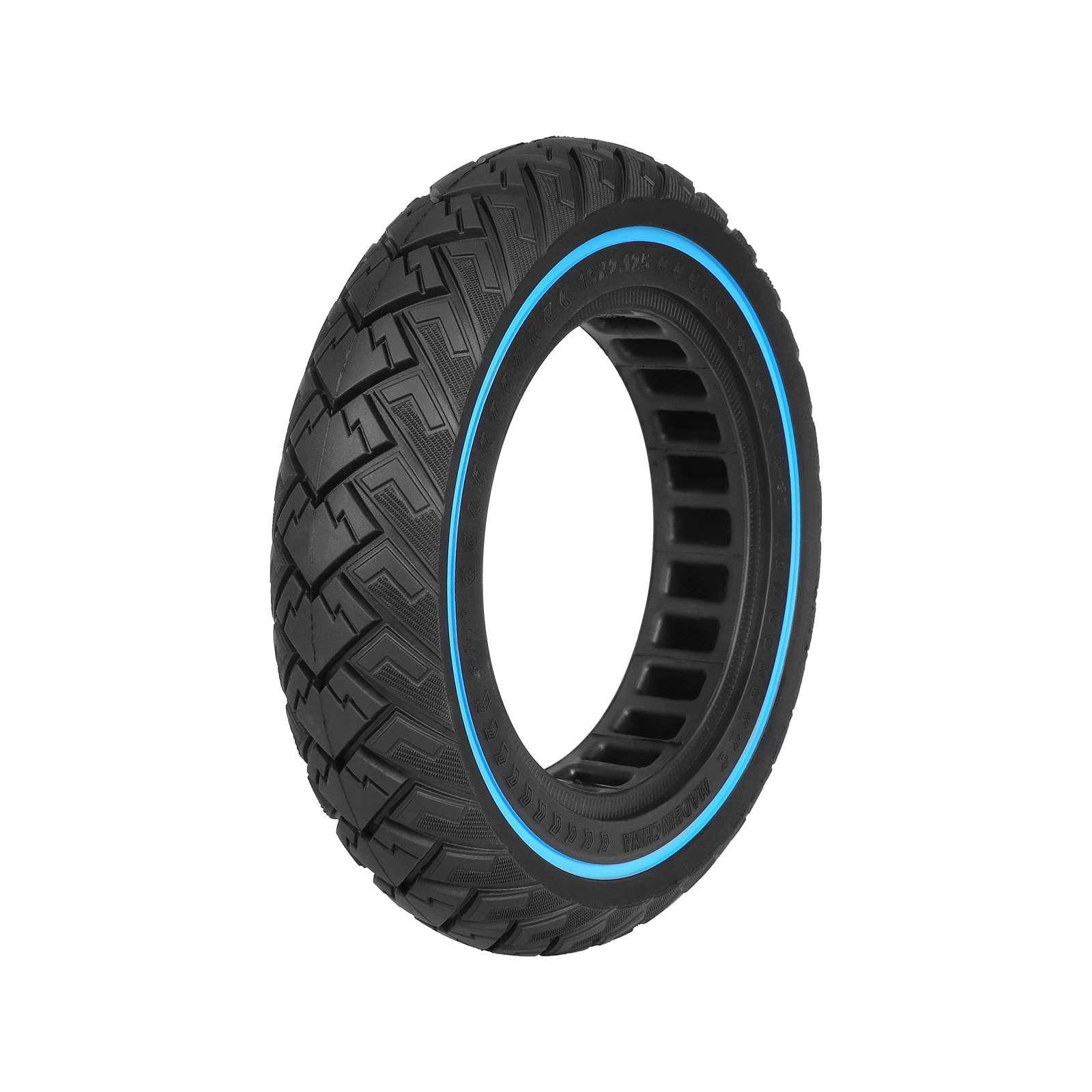 Neumático sólido todoterreno Ulip 10*2.125 con círculo azul (diámetro interior de 141 mm y ranura de 36 mm) - Imagen 5