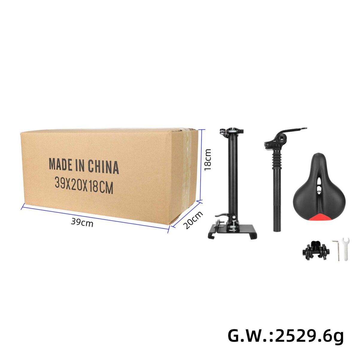 Asiento grande de dos piezas negro para Xiaomi M365/Pro/1S - Imagen 3