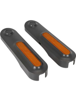 Carcasas decorativas traseras izquierda y derecha grises + barras reflectoras amarillas para scooters Xiaomi 4 Ultra