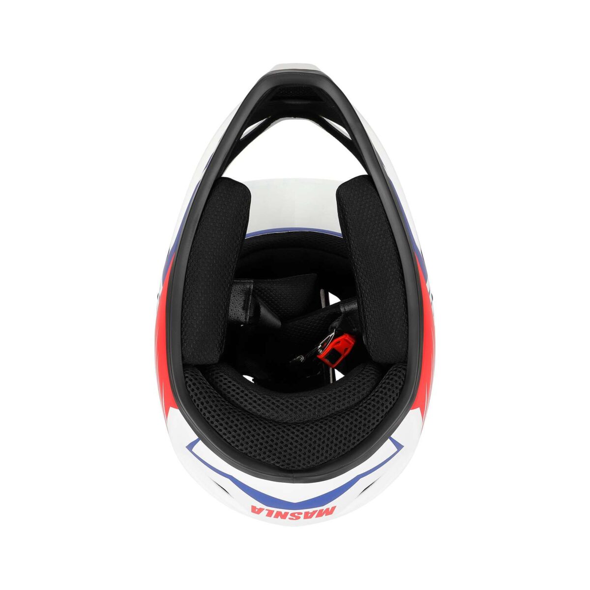 Casco todoterreno XL blanco, azul y rojo - Imagen 5