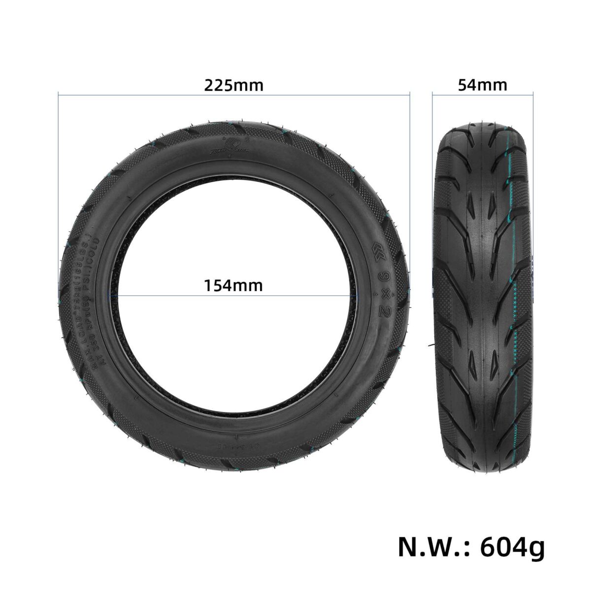 Neumático sin cámara autorreparable Yuanxing 9*2 - Imagen 4