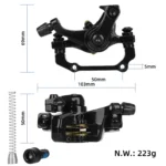 Freno de disco delantero derecho Kukirin G2/G4 negro - Imagen 2