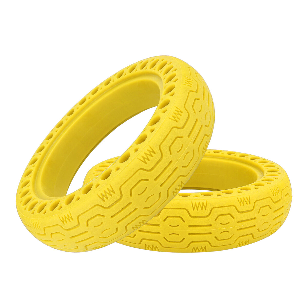 Neumático sólido de panal de abeja de 8 1/2 x 2 pulgadas (amarillo) - Imagen 4