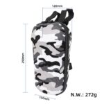 Bolso grande frontal de 3 l gris camuflaje (PU+EVA) sin logotipo - Imagen 2